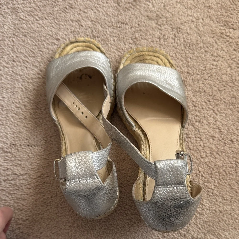 Women's Silver Wedge Sandals